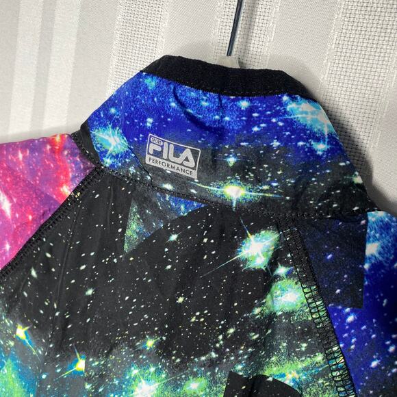 FILA Sport Long Sleeve Galaxy Mesh Zip Up Windbreaker Size Small Running Jacket - Picture 10 of 11